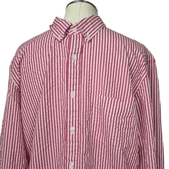 J. Crew Slim Striped Button Down Long Sleeve Shirt L - Picture 2 of 8